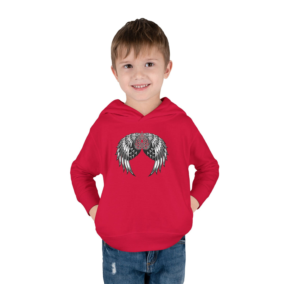 Toddler Celtic Heart with Angel Wings Graphic Hoodie
