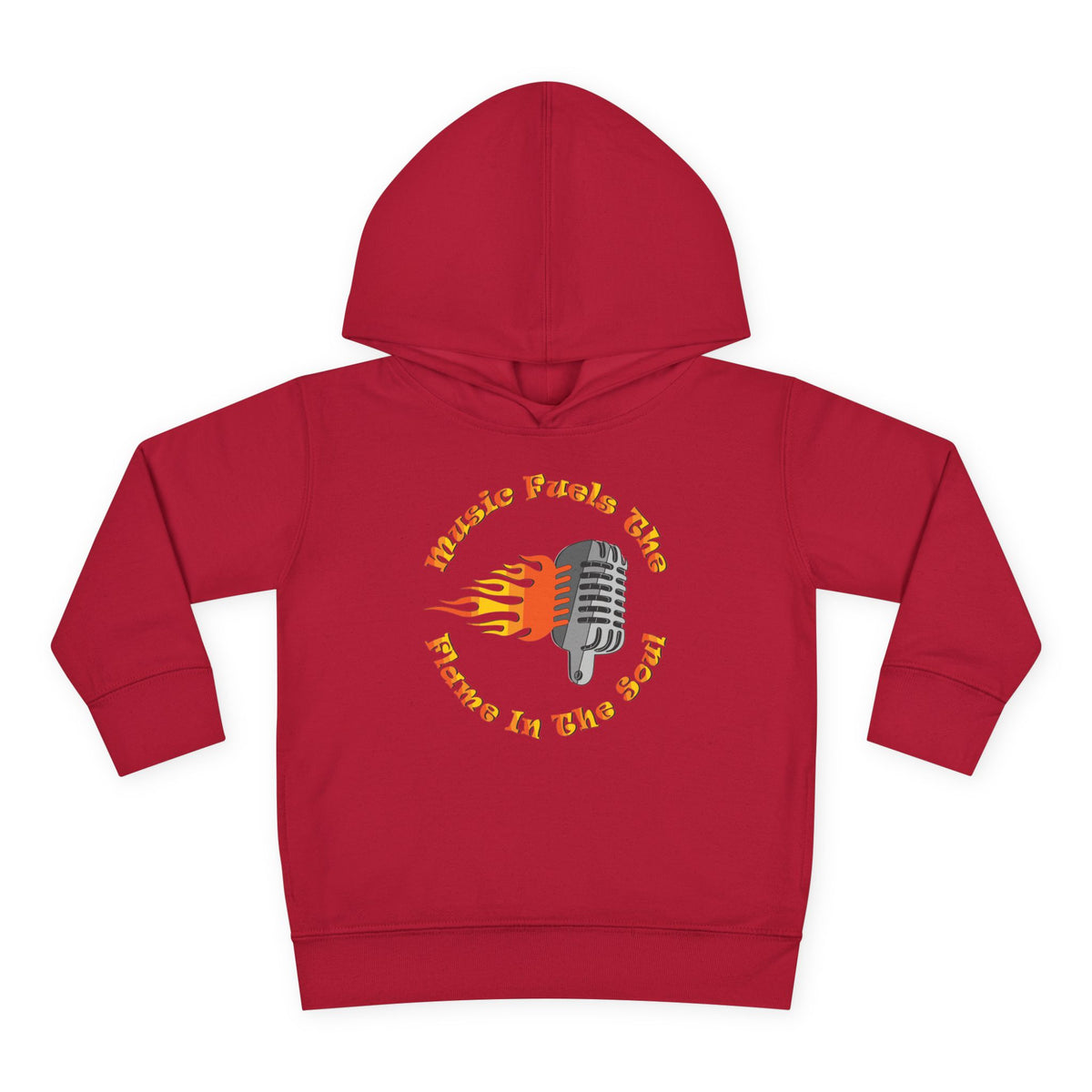 Toddler Retro Microphone Flame Graphic Tee Perfect for Young Musicians