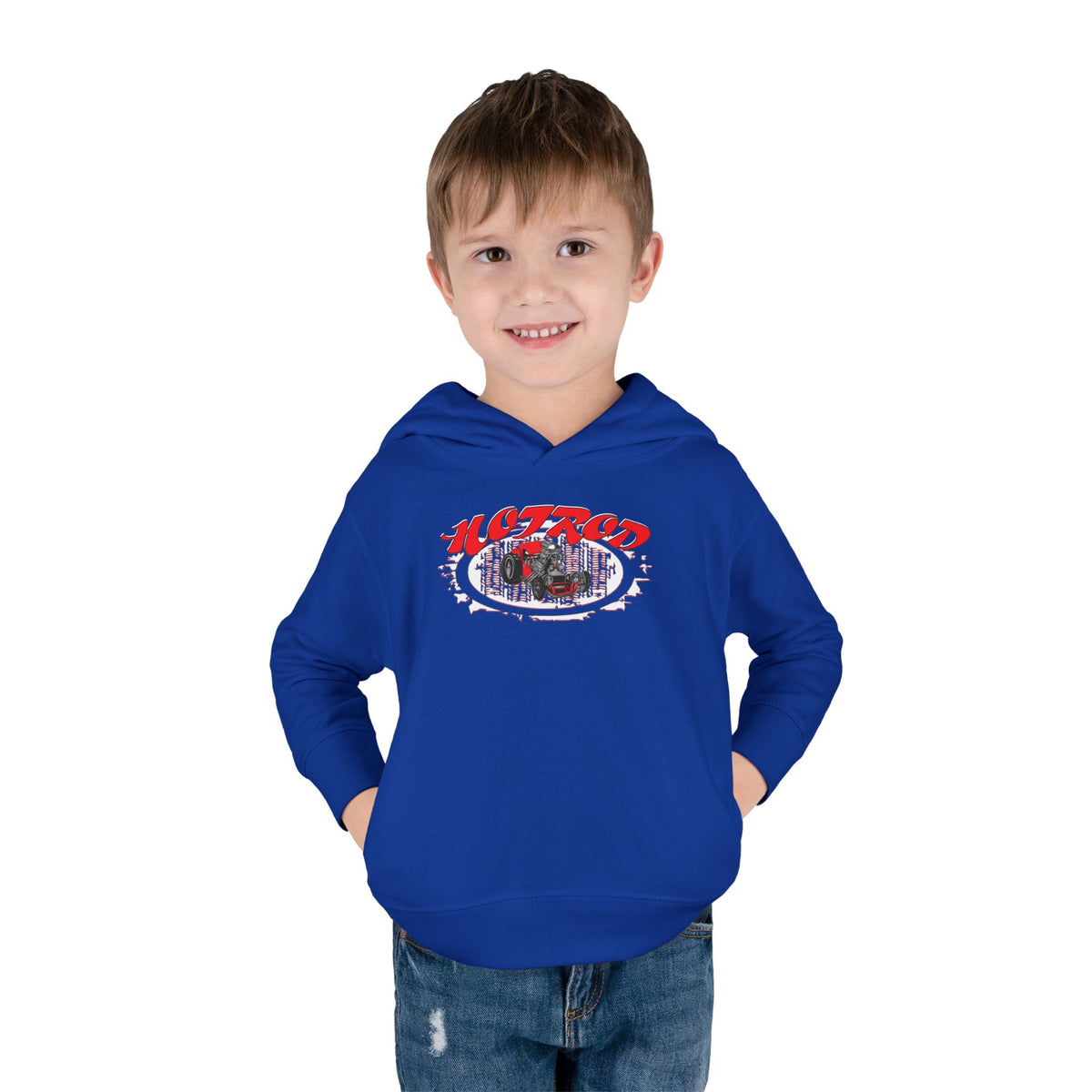 Toddler Retro Hotrod Graphic Hoodie for Young Motorheads