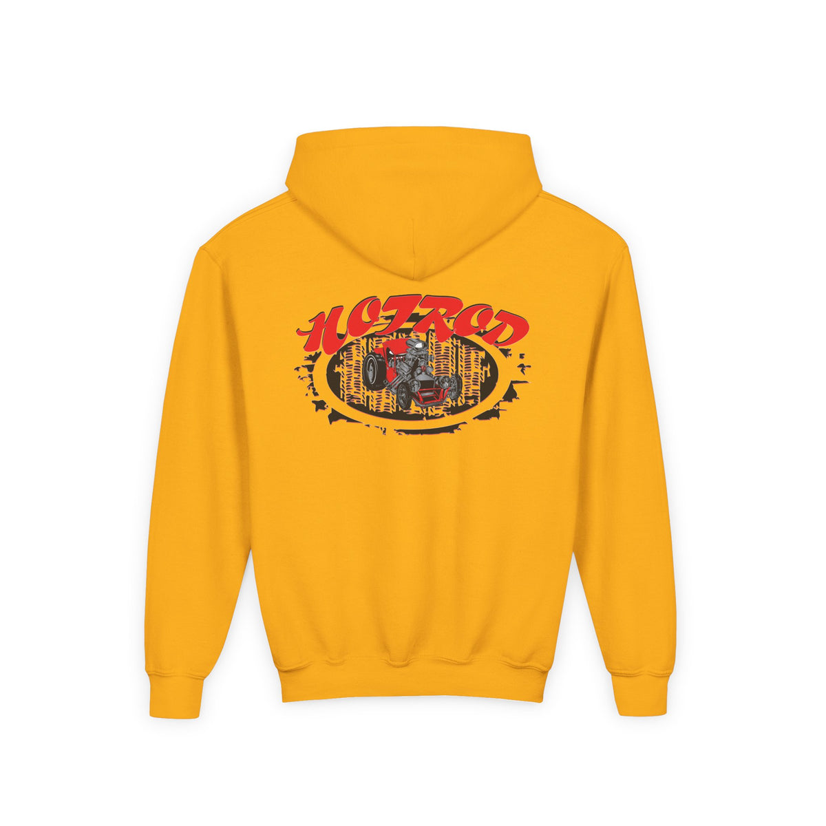 Youth Heavy Blend Hooded Sweatshirt - Hot Rod Graphic Sweatshirt for Car Lovers