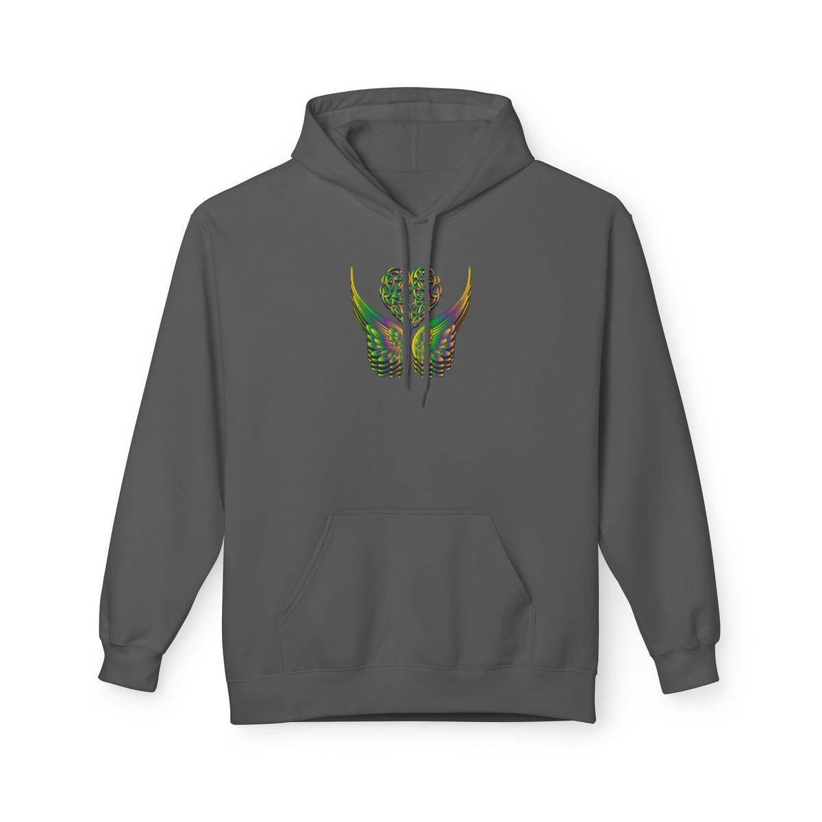 Ethereal Heart & Wings Design - Unisex Softstyle Fleece for All Occasions