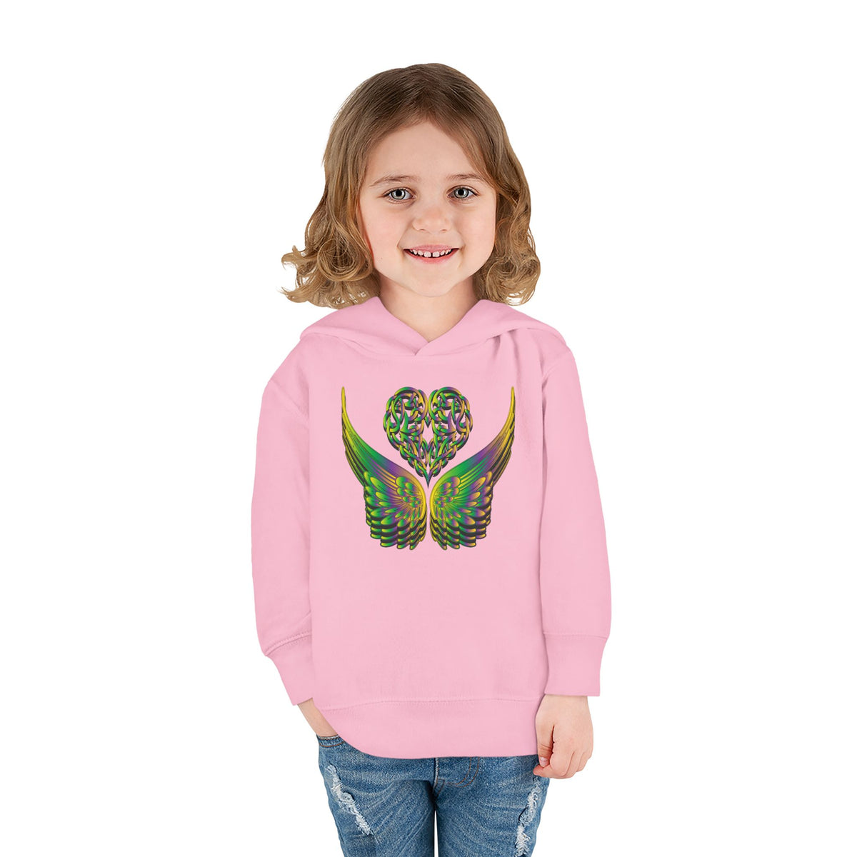 Toddler Celtic Heart with Angel Wings Hoodie