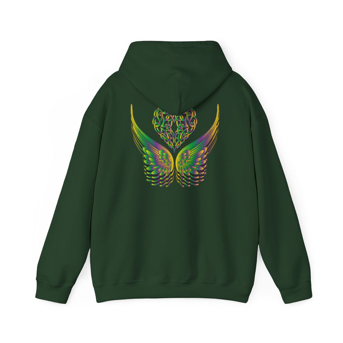 Ethereal Heart and Wings Hoodie for Nature Lovers - Heavy Blend™