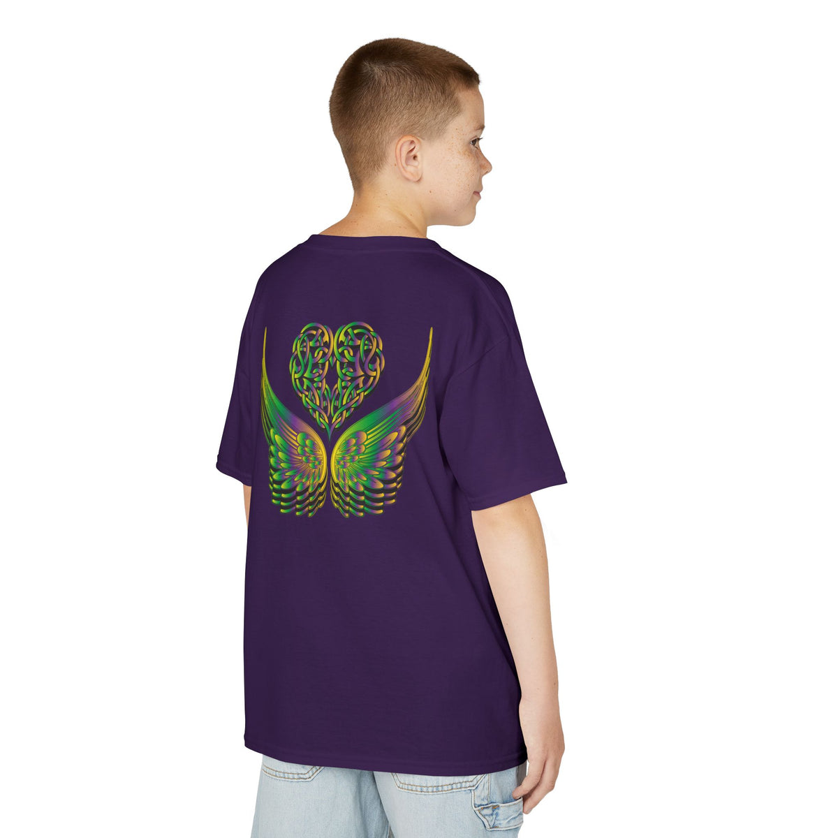Kids Ethereal Heart and Wings Tee Perfect for Nature Lovers