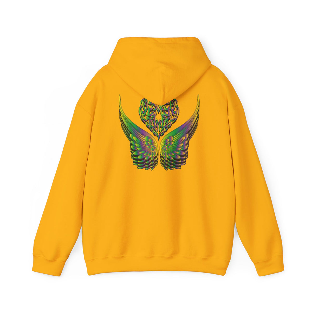 Ethereal Heart and Wings Hoodie for Nature Lovers - Heavy Blend™
