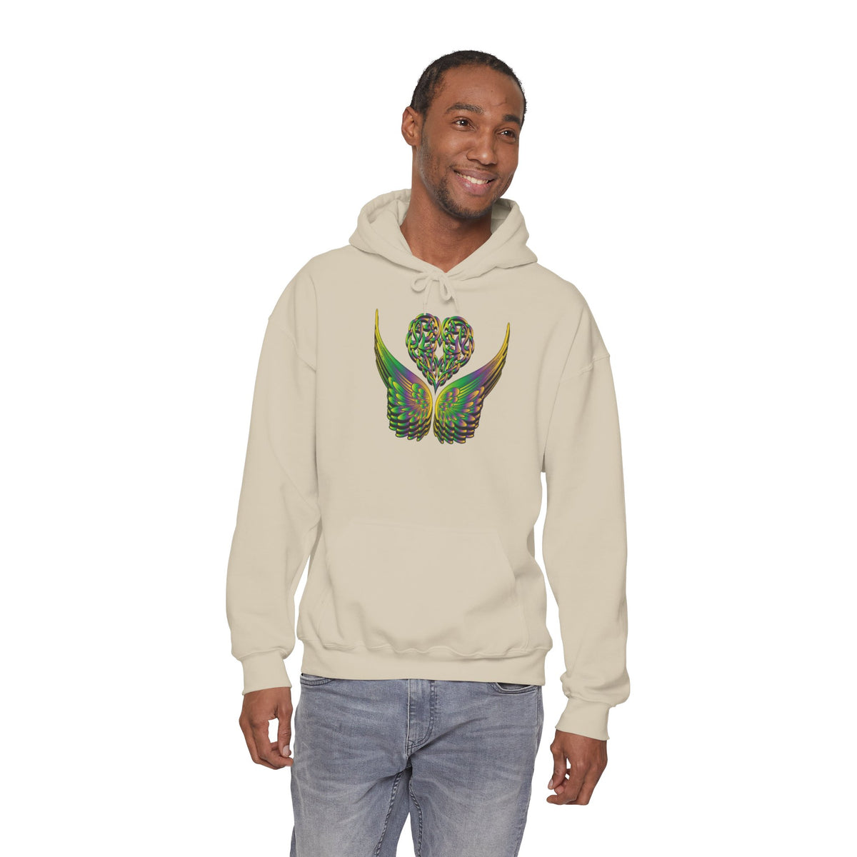 Ethereal Heart and Wings Hoodie - Heavy Blend™