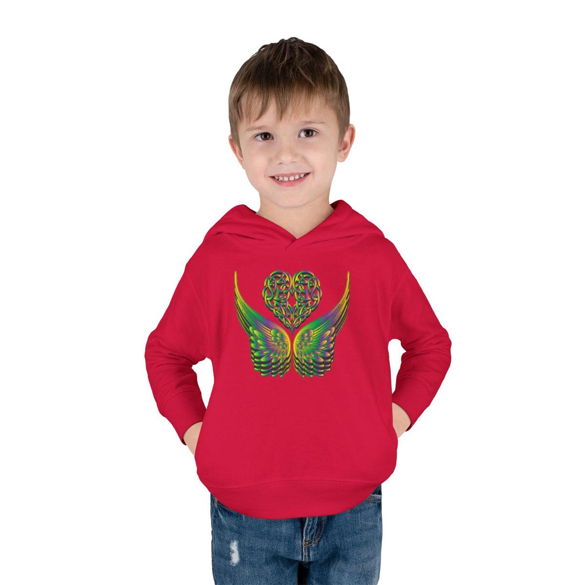 Toddler Celtic Heart with Angel Wings Hoodie