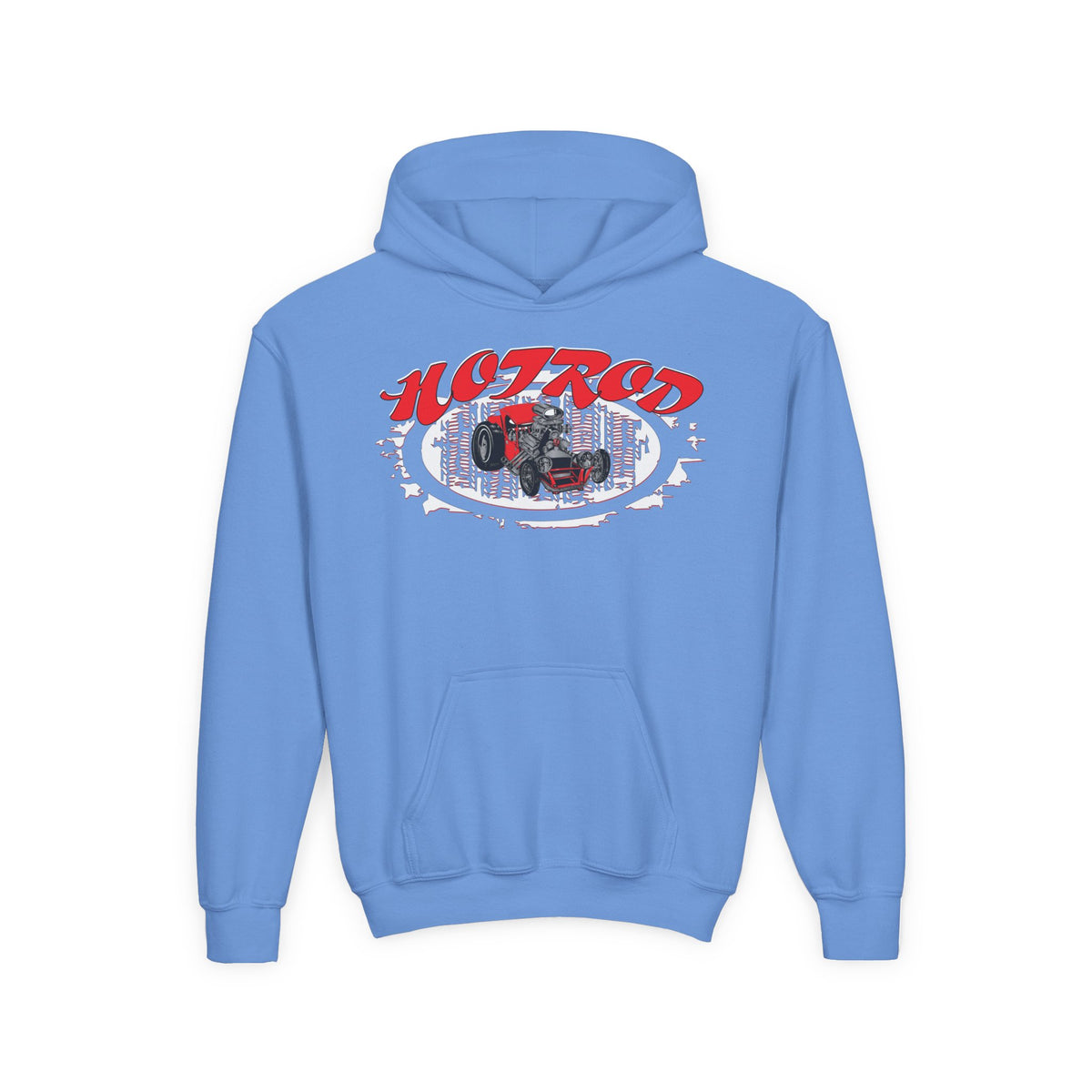 Youth Heavy Blend Hooded Sweatshirt - Hot Rod Graphic Sweatshirt for Car Lovers