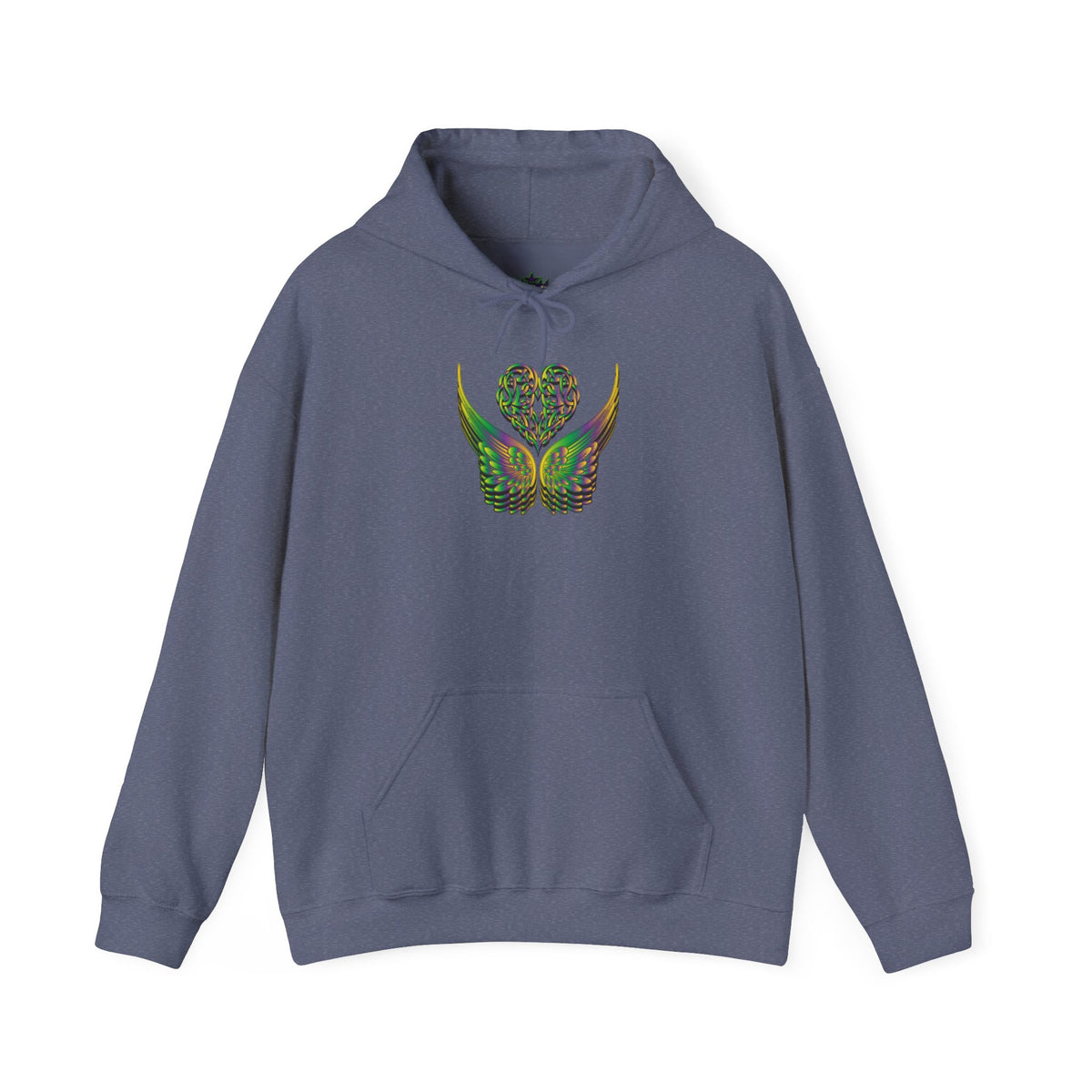 Ethereal Heart and Wings Hoodie for Nature Lovers - Heavy Blend™