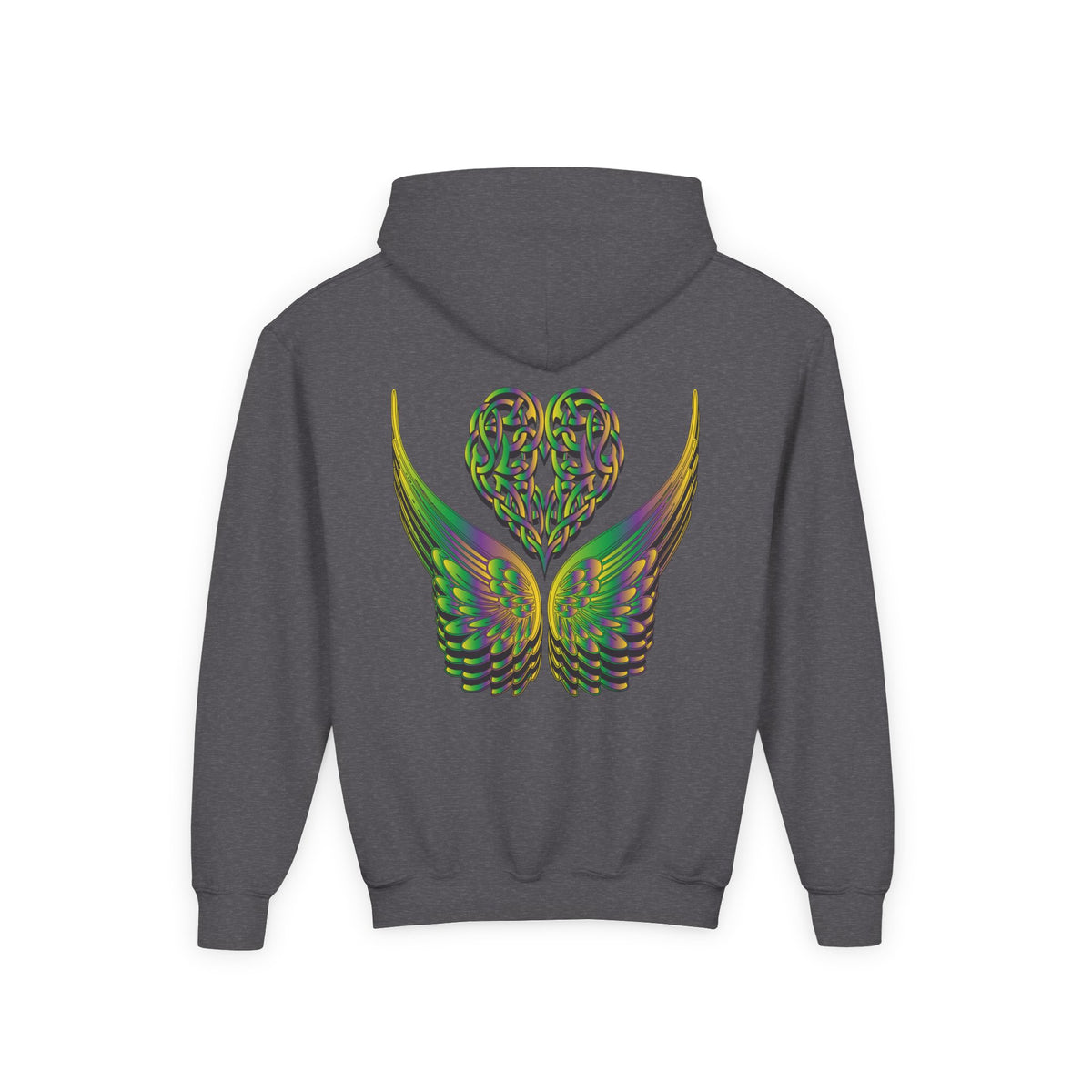 Youth Ethereal Heart and Wings Hoodie - Perfect for Nature Lovers