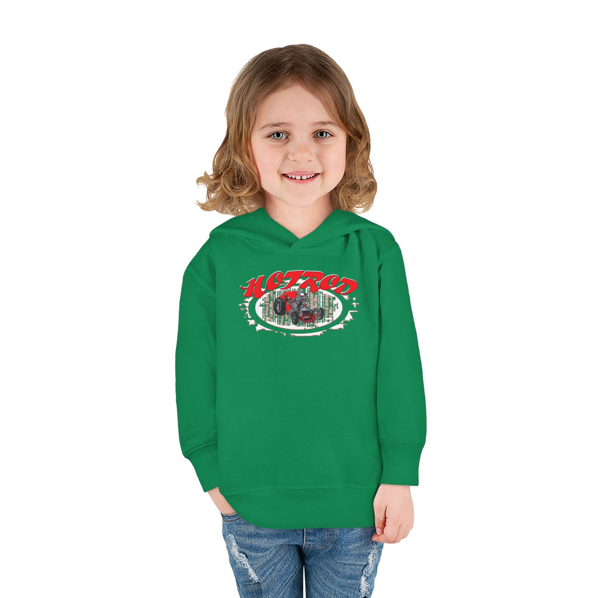 Toddler Retro Hotrod Graphic Hoodie for Young Motorheads