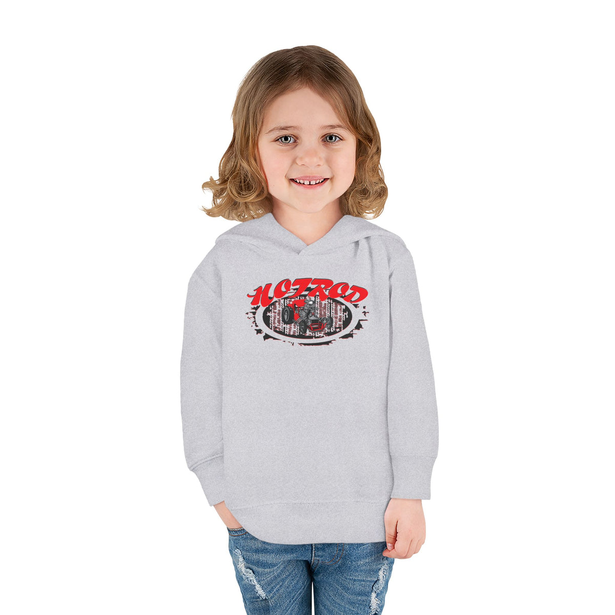 Toddler Retro Hotrod Graphic Hoodie for Young Motorheads