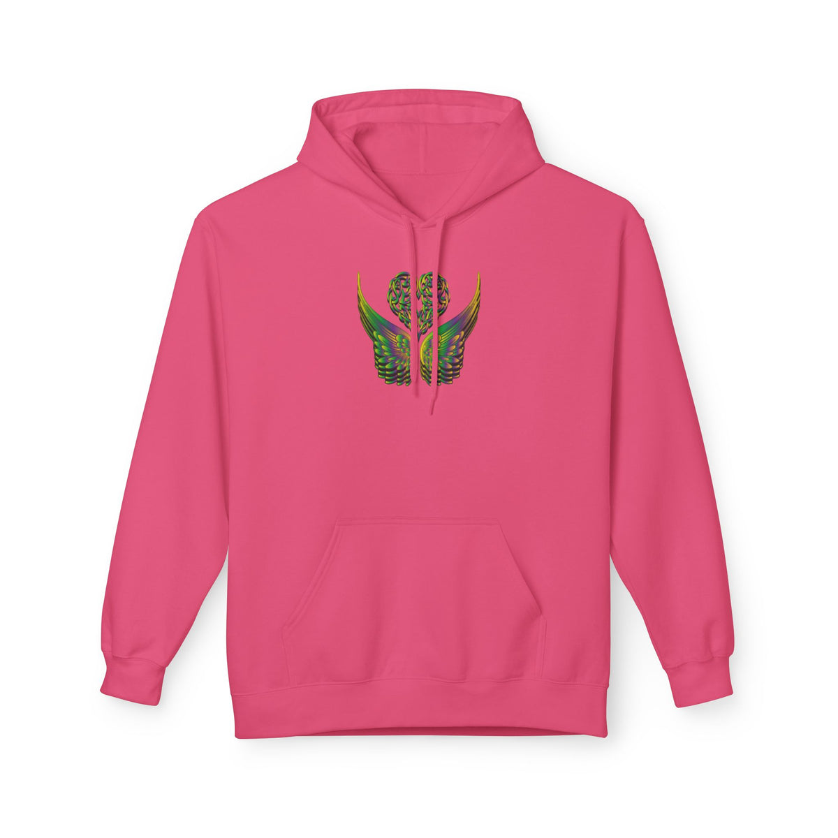 Ethereal Heart & Wings Design - Unisex Softstyle Fleece for All Occasions