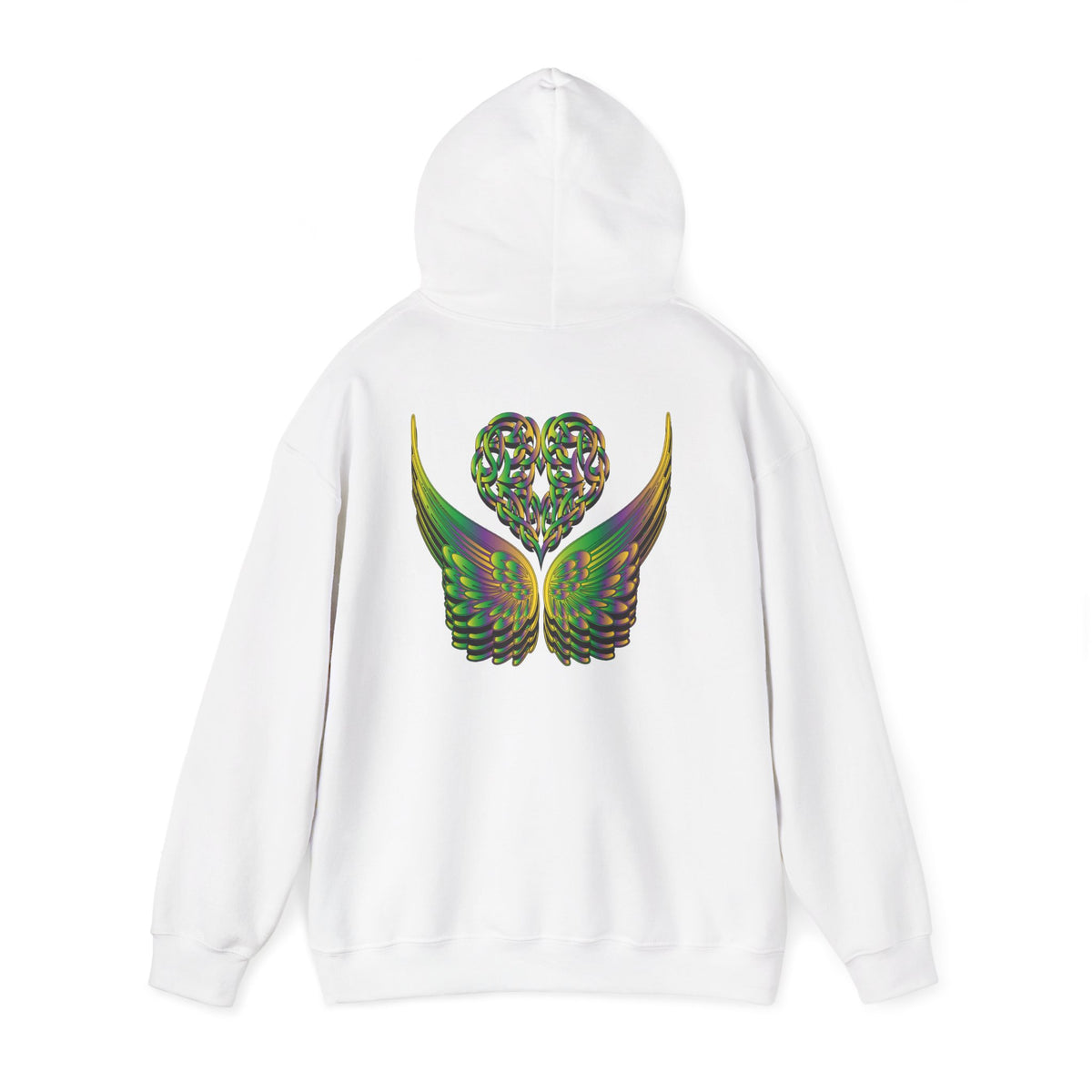 Ethereal Heart and Wings Hoodie for Nature Lovers - Heavy Blend™