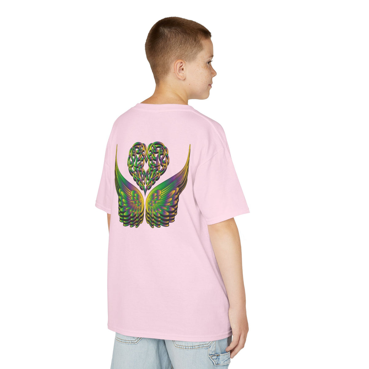 Kids Ethereal Heart and Wings Tee Perfect for Nature Lovers