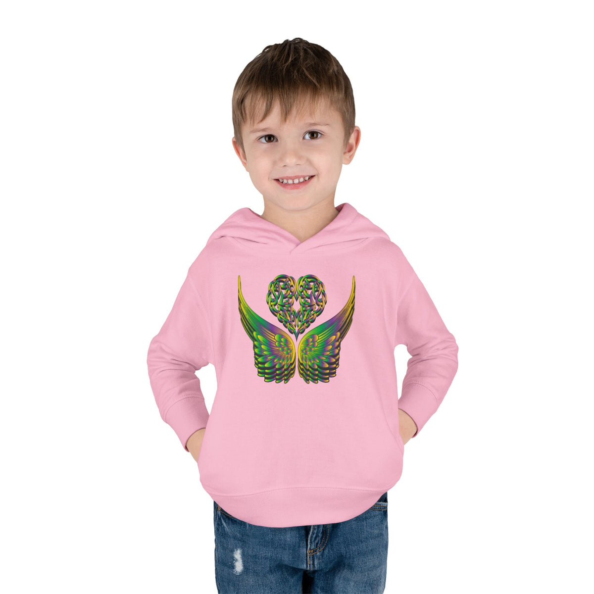 Toddler Celtic Heart with Angel Wings Hoodie