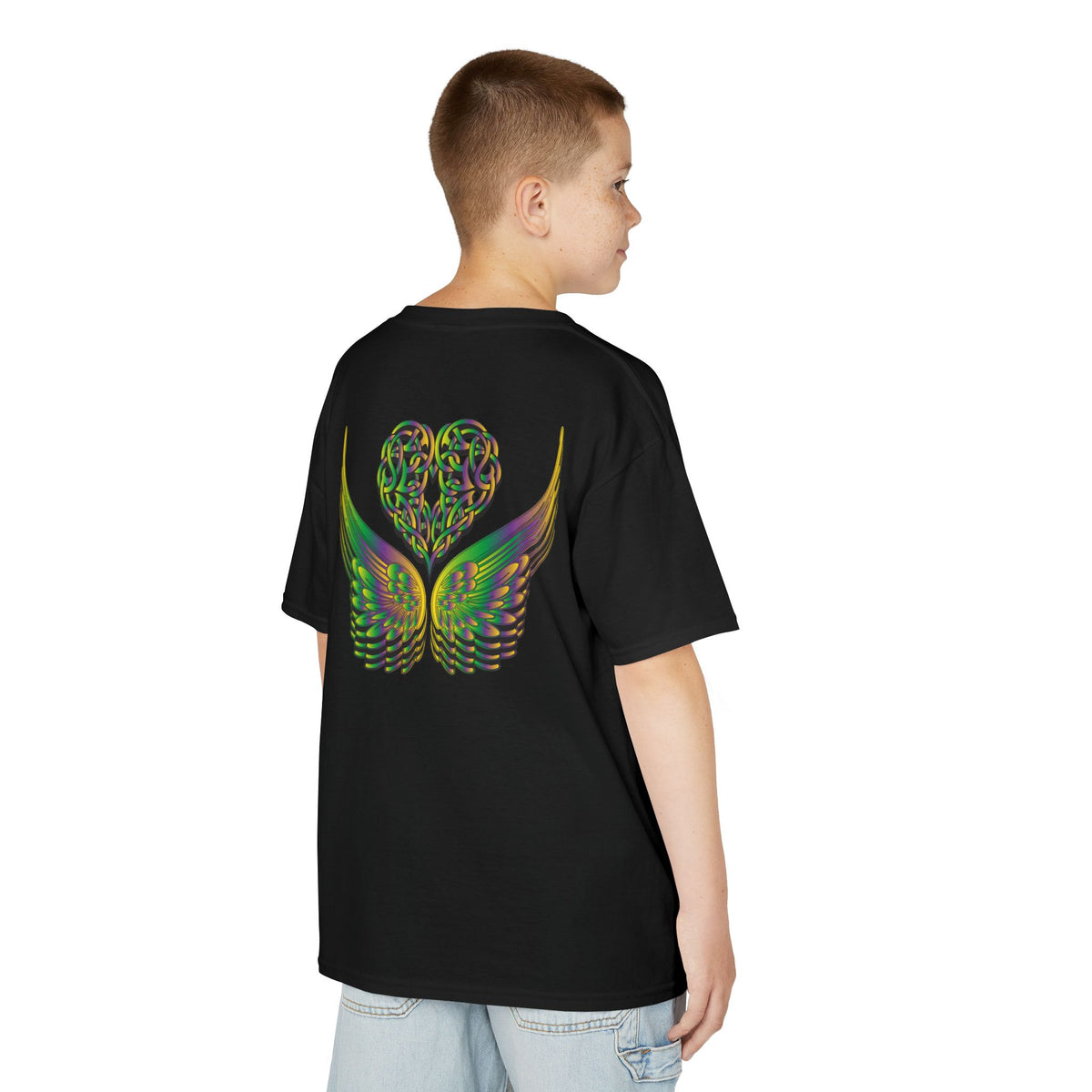 Kids Ethereal Heart and Wings Tee Perfect for Nature Lovers