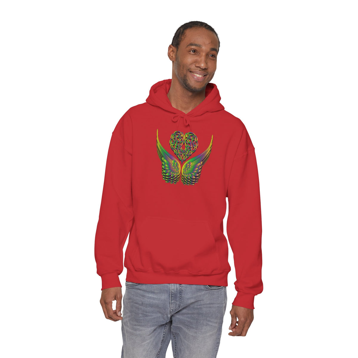 Ethereal Heart and Wings Hoodie - Heavy Blend™