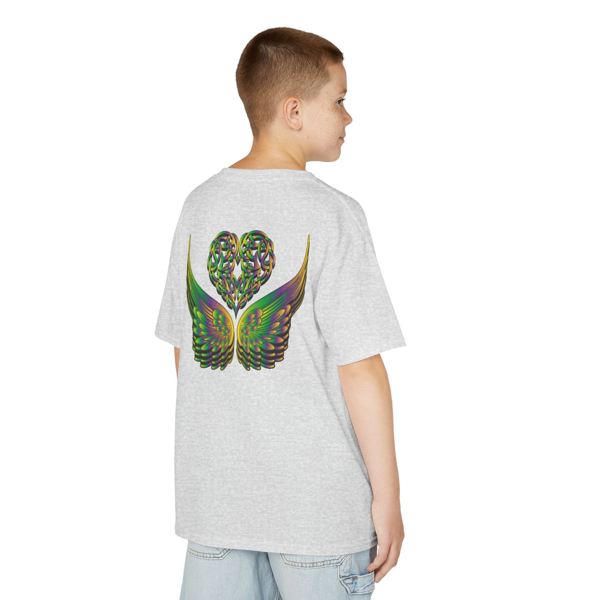 Kids Ethereal Heart and Wings Tee Perfect for Nature Lovers