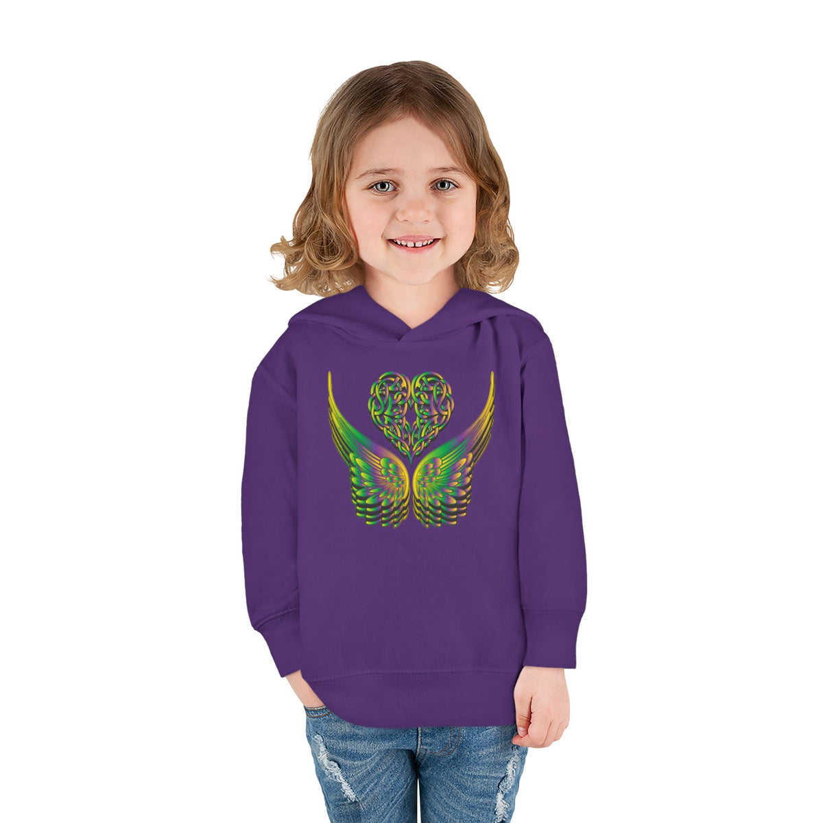 Toddler Celtic Heart with Angel Wings Hoodie