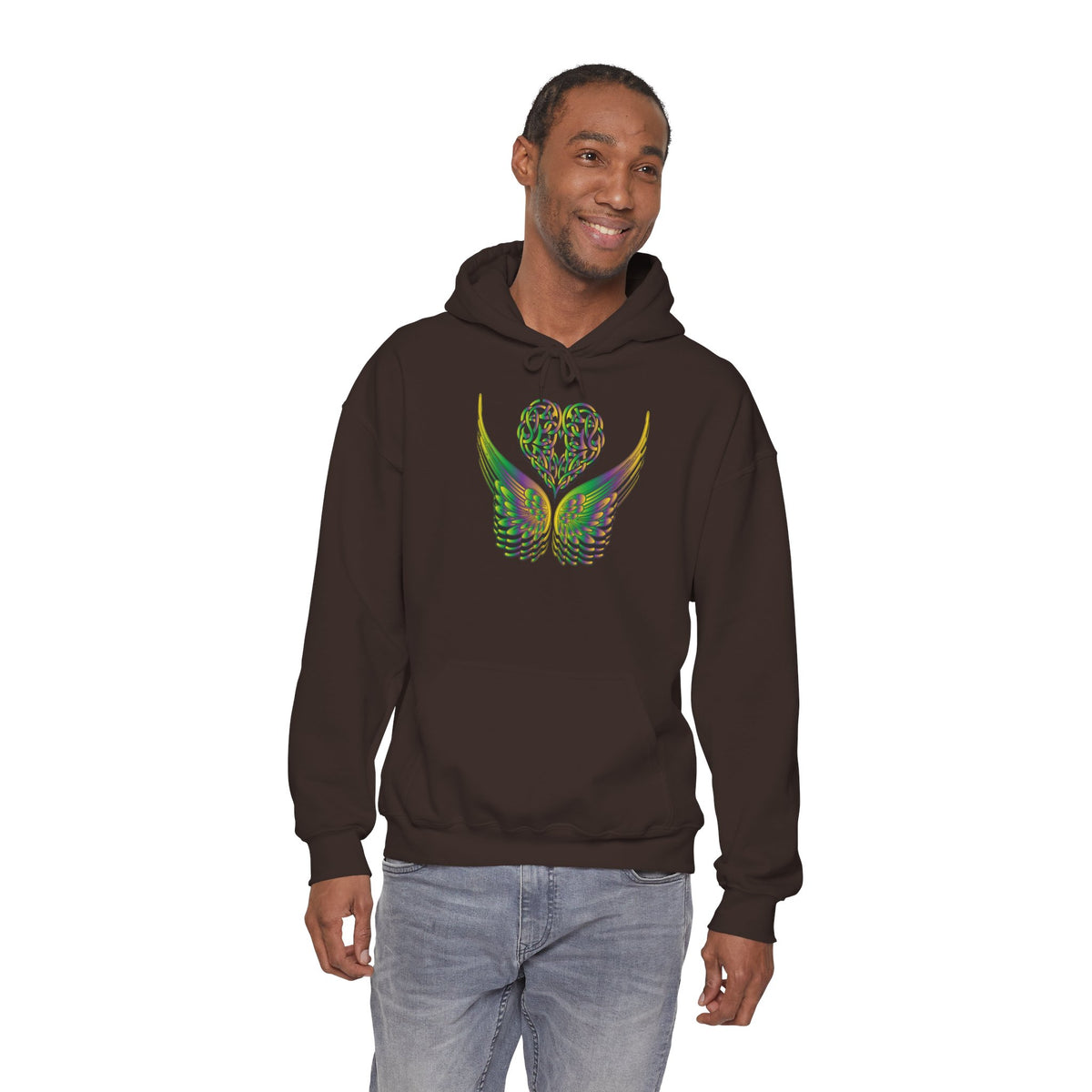 Ethereal Heart and Wings Hoodie - Heavy Blend™