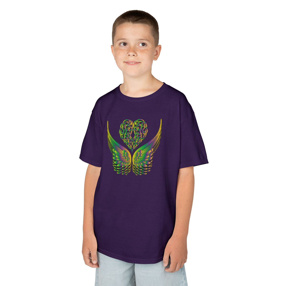 Kids Ethereal Heart and Wings Tee Perfect for Nature Lovers