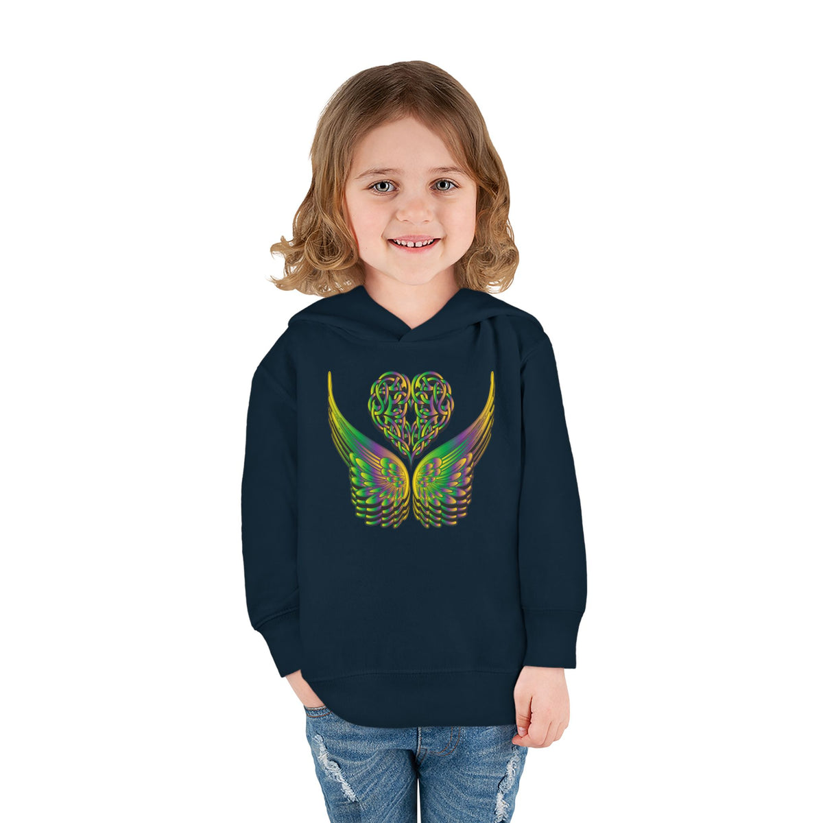 Toddler Celtic Heart with Angel Wings Hoodie