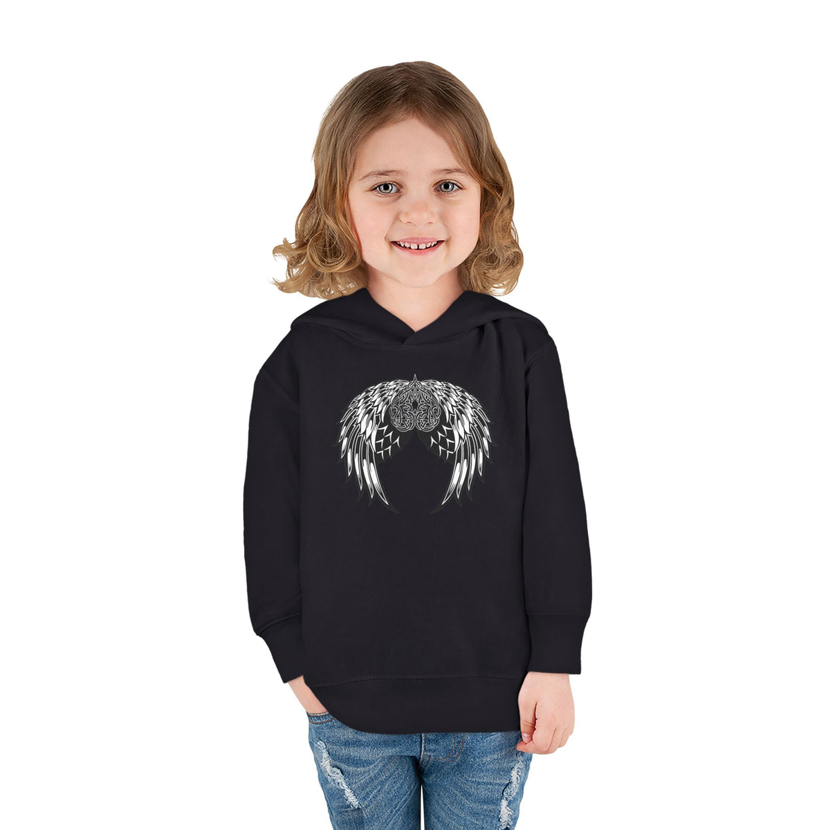 Toddler Celtic Heart with Angel Wings Graphic Hoodie