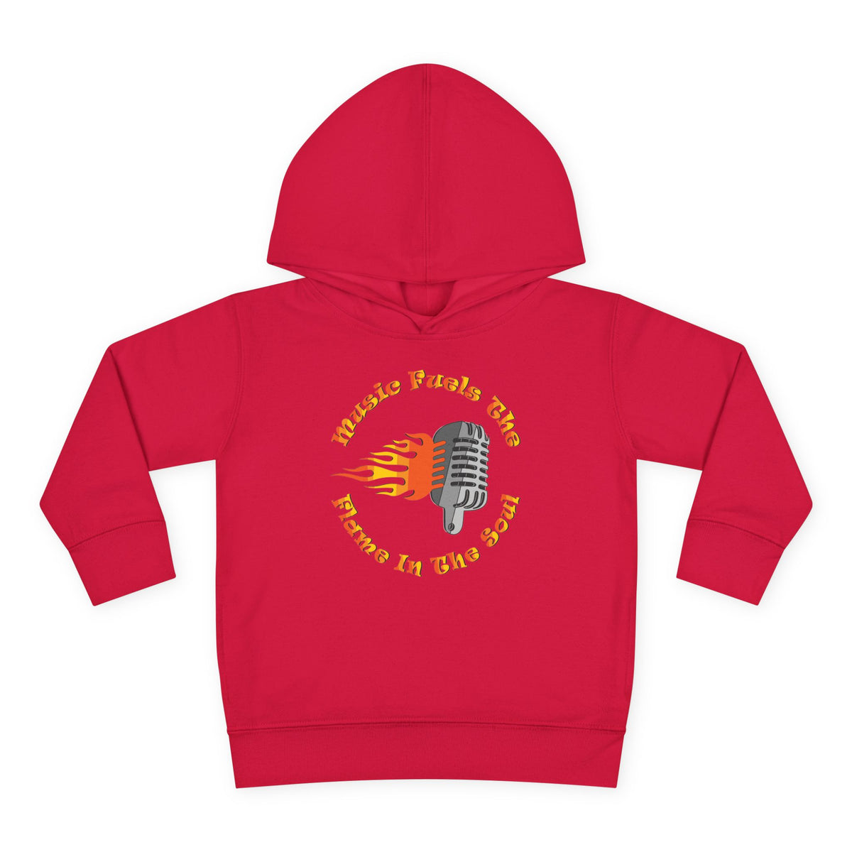 Toddler Retro Microphone Flame Graphic Tee Perfect for Young Musicians