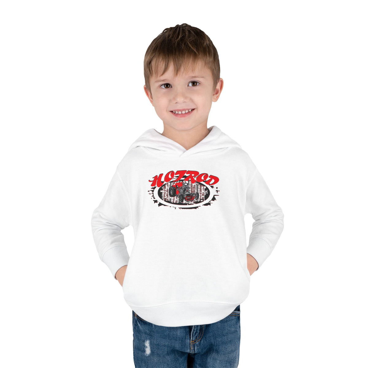 Toddler Retro Hotrod Graphic Hoodie for Young Motorheads
