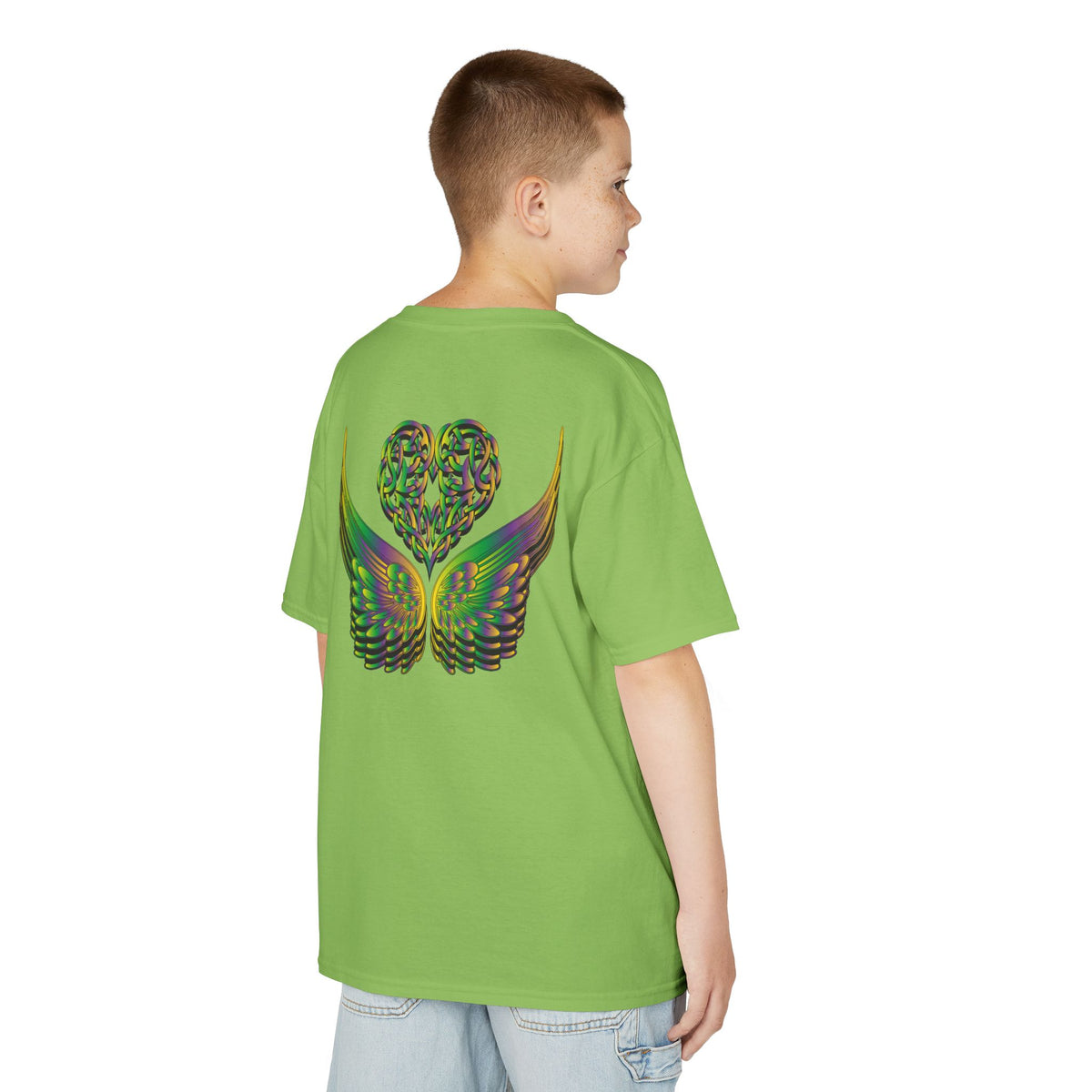 Kids Ethereal Heart and Wings Tee Perfect for Nature Lovers