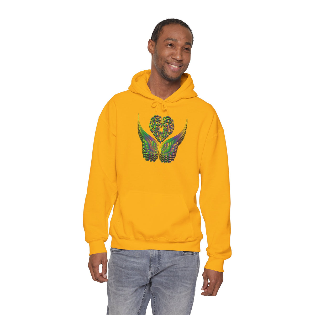 Ethereal Heart and Wings Hoodie - Heavy Blend™