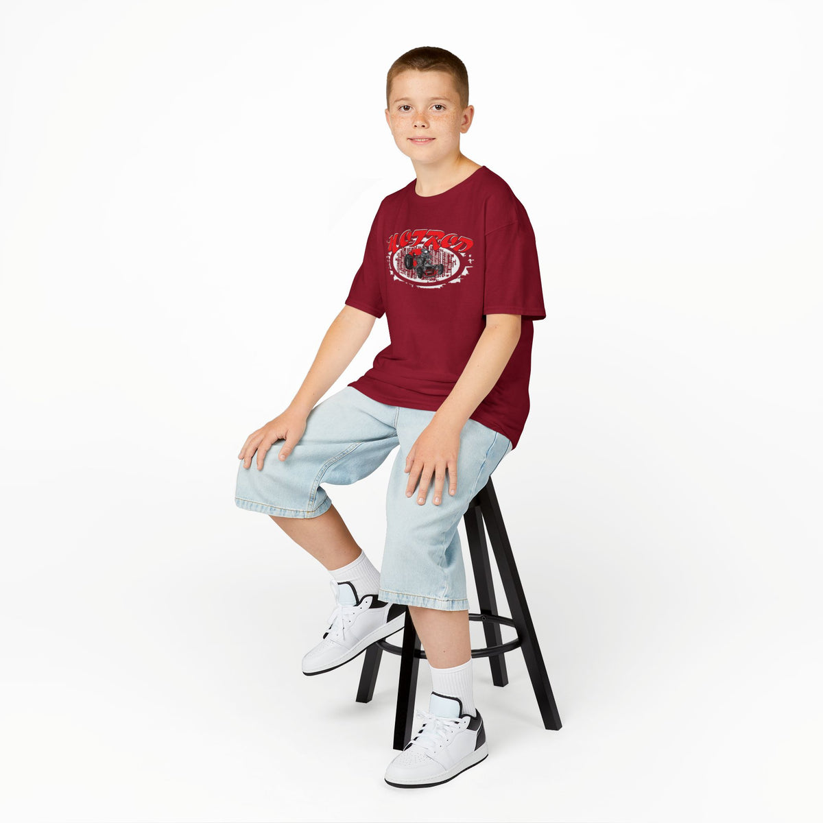 Kids Retro Hotrod Graphic Tee for Young Motorheads