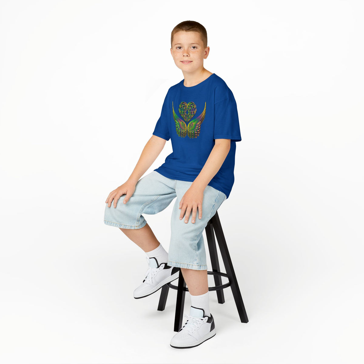 Kids Ethereal Heart and Wings Tee Perfect for Nature Lovers