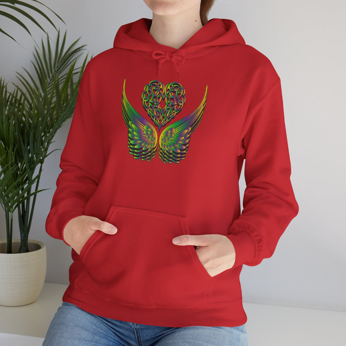 Ethereal Heart and Wings Hoodie - Heavy Blend™
