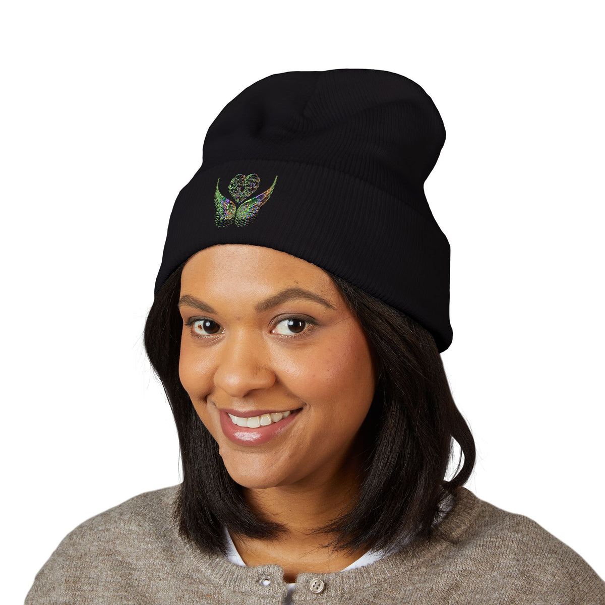 Ethereal Heart and Wings Beanie