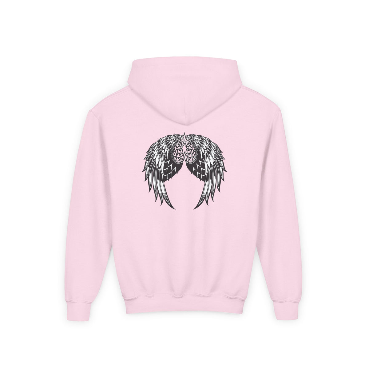 Youth Celtic Heart with Angel Wings Hoodie - Perfect for Nature Lovers