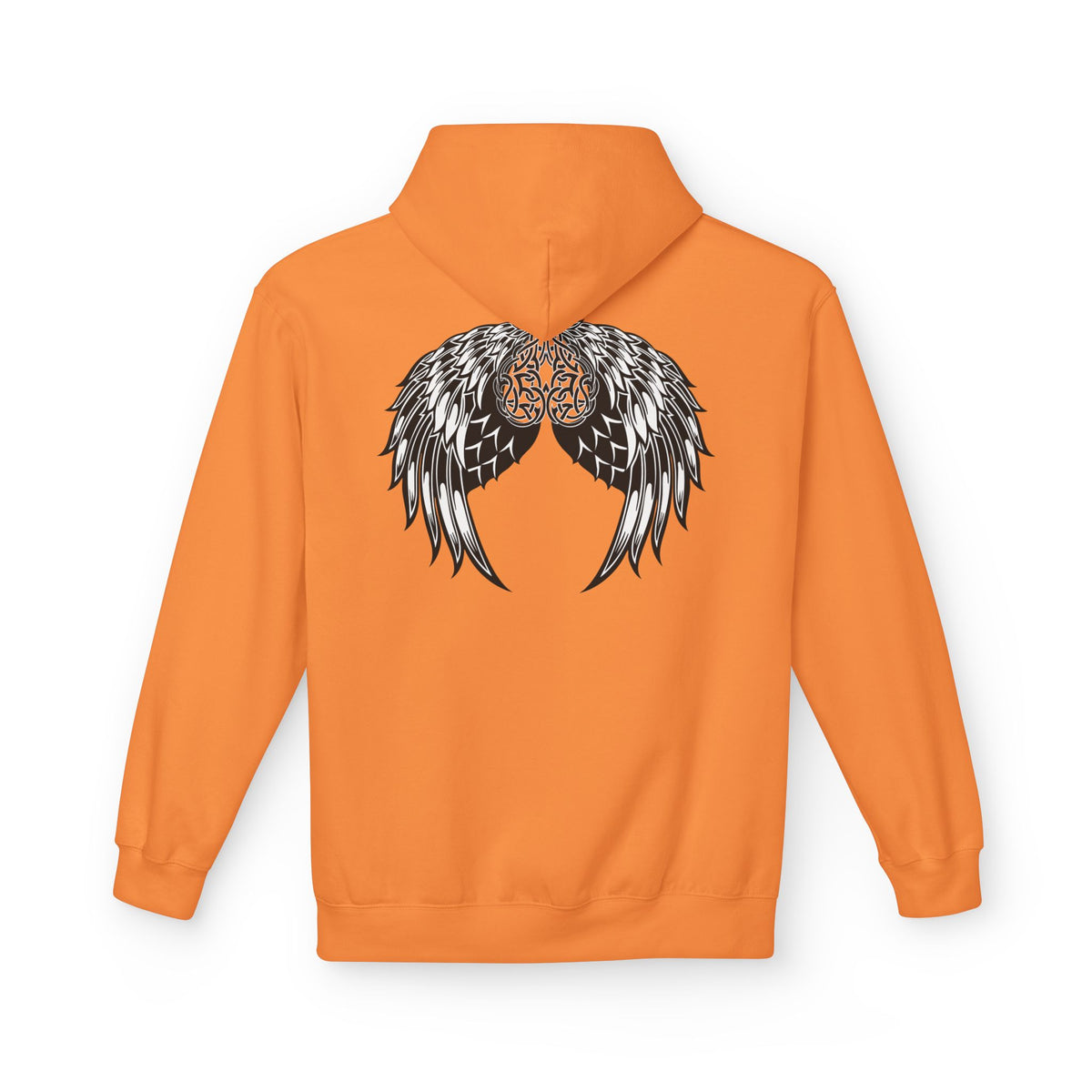 Celtic Heart with Angel Wings Graphic - Medium Weight Hooded Sweatshirt