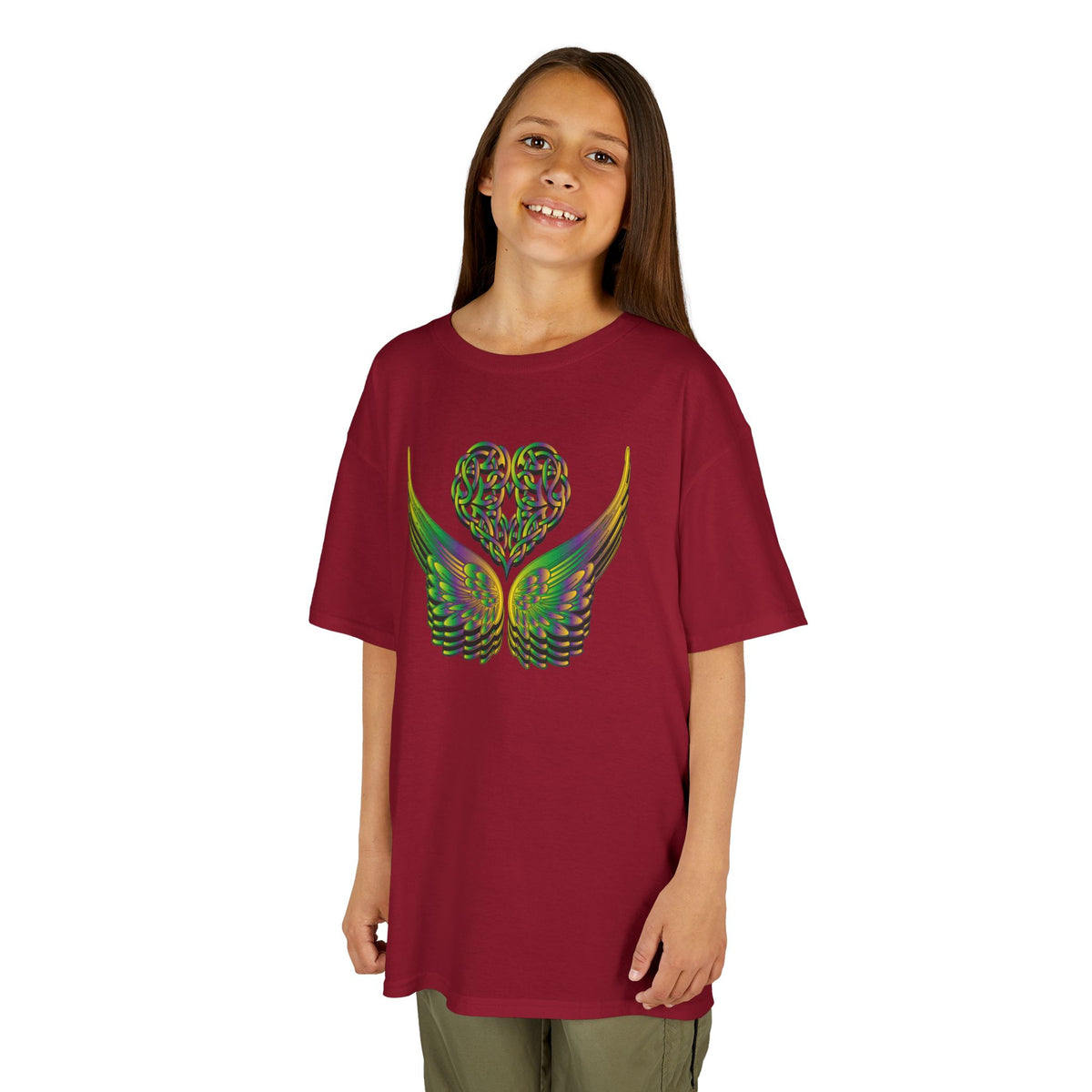 Kids Ethereal Heart and Wings Tee Perfect for Nature Lovers