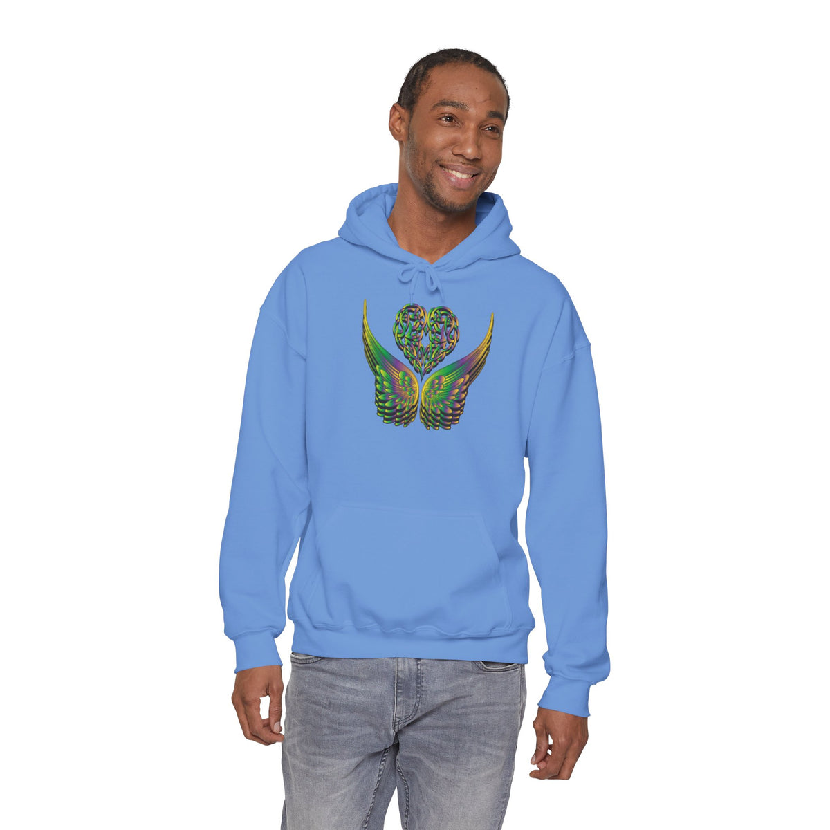Ethereal Heart and Wings Hoodie - Heavy Blend™