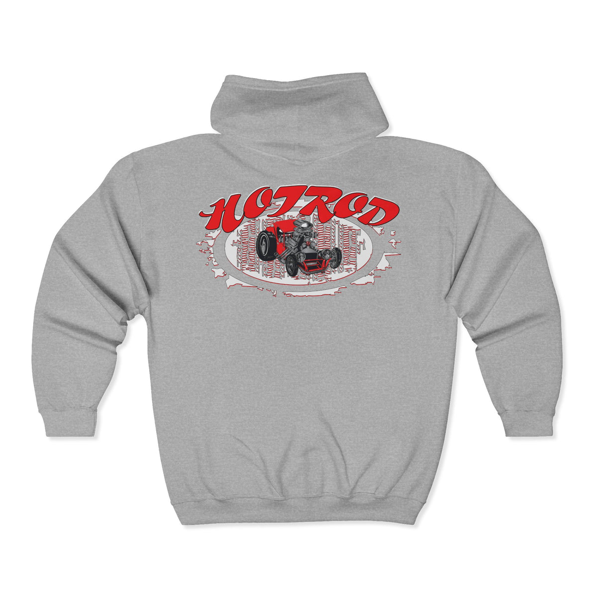 Retro Hotrod Hoodie for Classic Car Enthusiasts - Heavy Blend Full Zip Sweatshirt