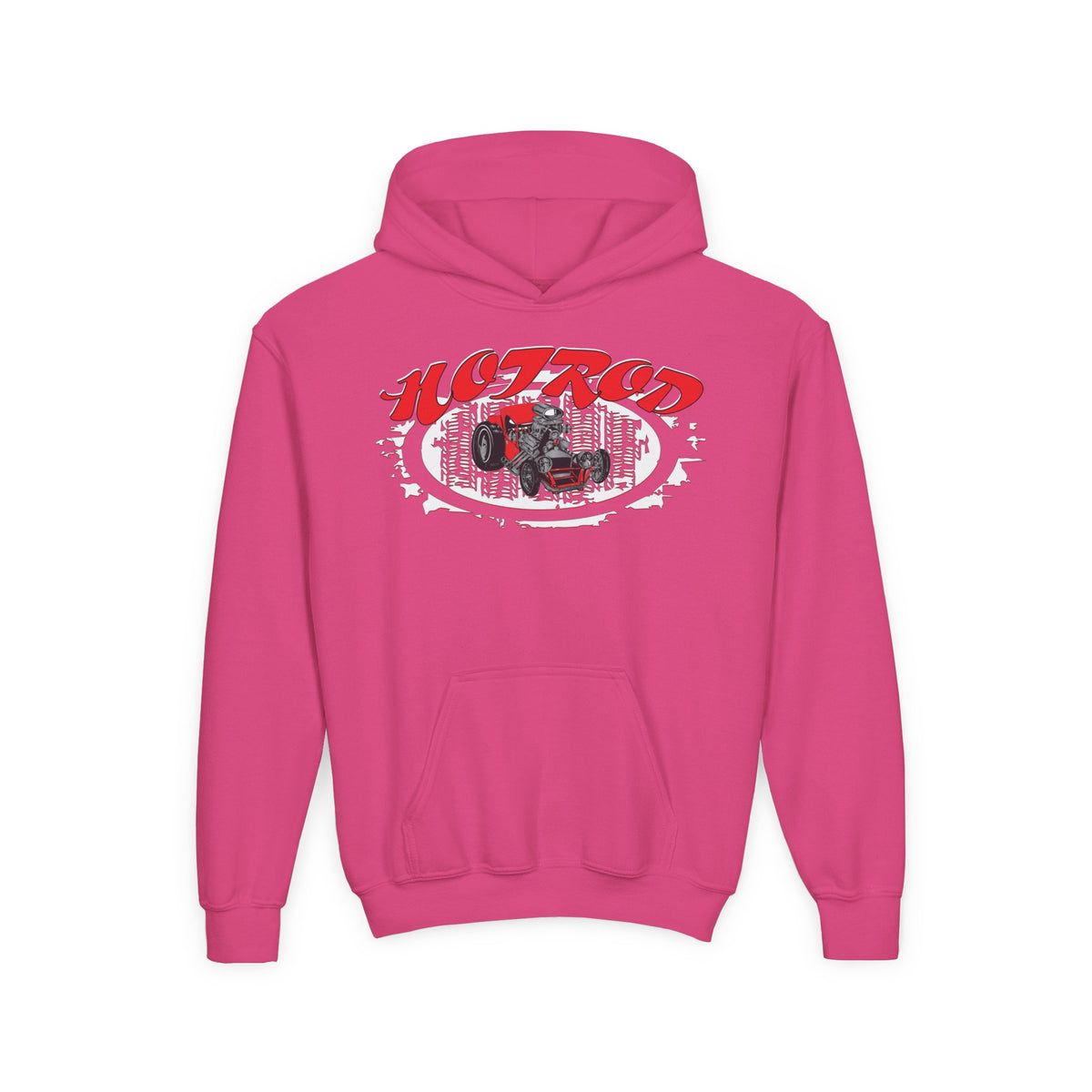 Youth Heavy Blend Hooded Sweatshirt - Hot Rod Graphic Sweatshirt for Car Lovers