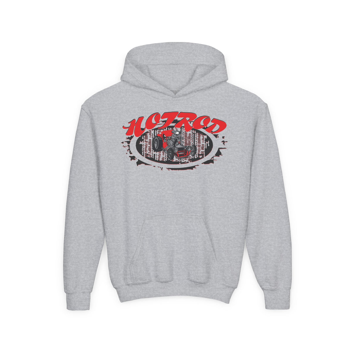 Youth Heavy Blend Hooded Sweatshirt - Hot Rod Graphic Sweatshirt for Car Lovers