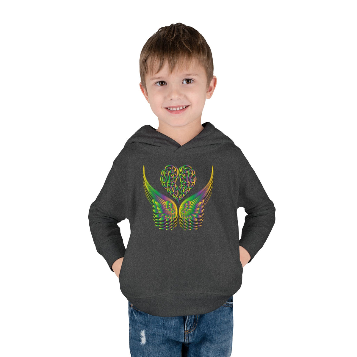 Toddler Celtic Heart with Angel Wings Hoodie