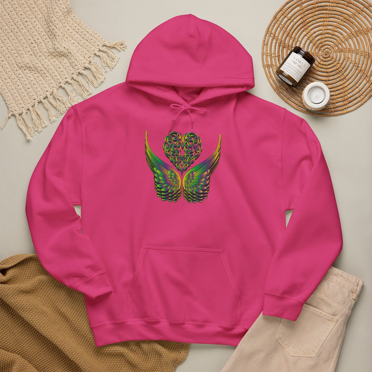 Ethereal Heart and Wings Hoodie - Heavy Blend™