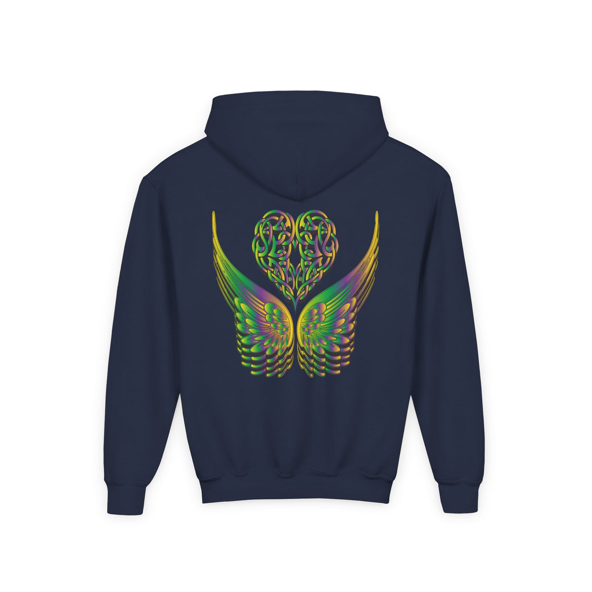 Youth Ethereal Heart and Wings Hoodie - Perfect for Nature Lovers