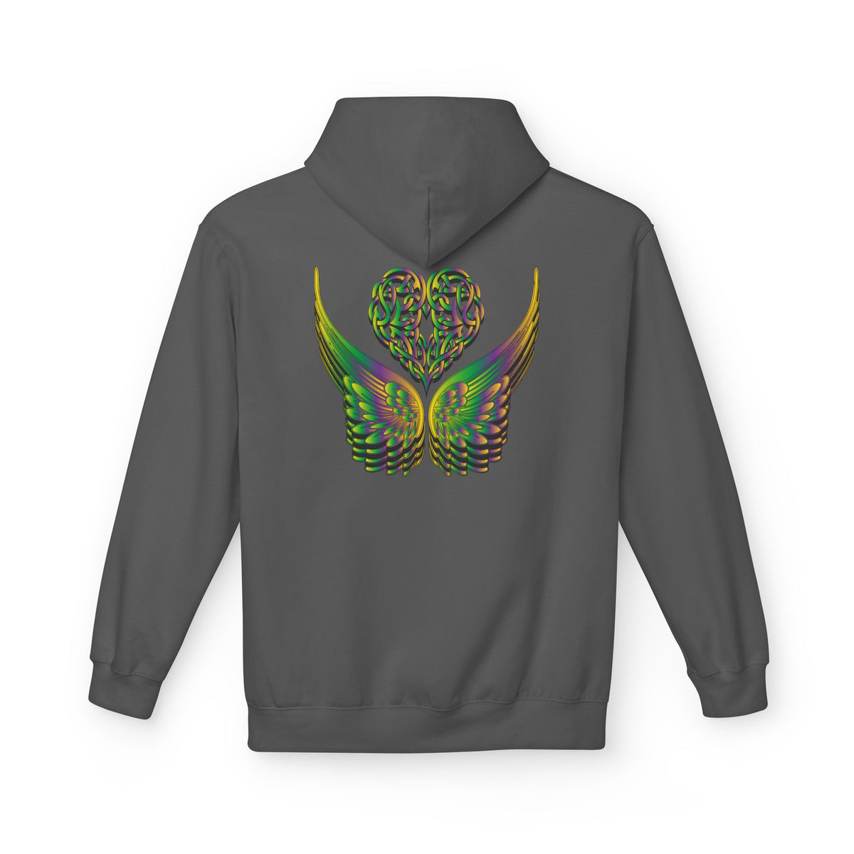 Ethereal Heart & Wings Design - Unisex Softstyle Fleece for All Occasions