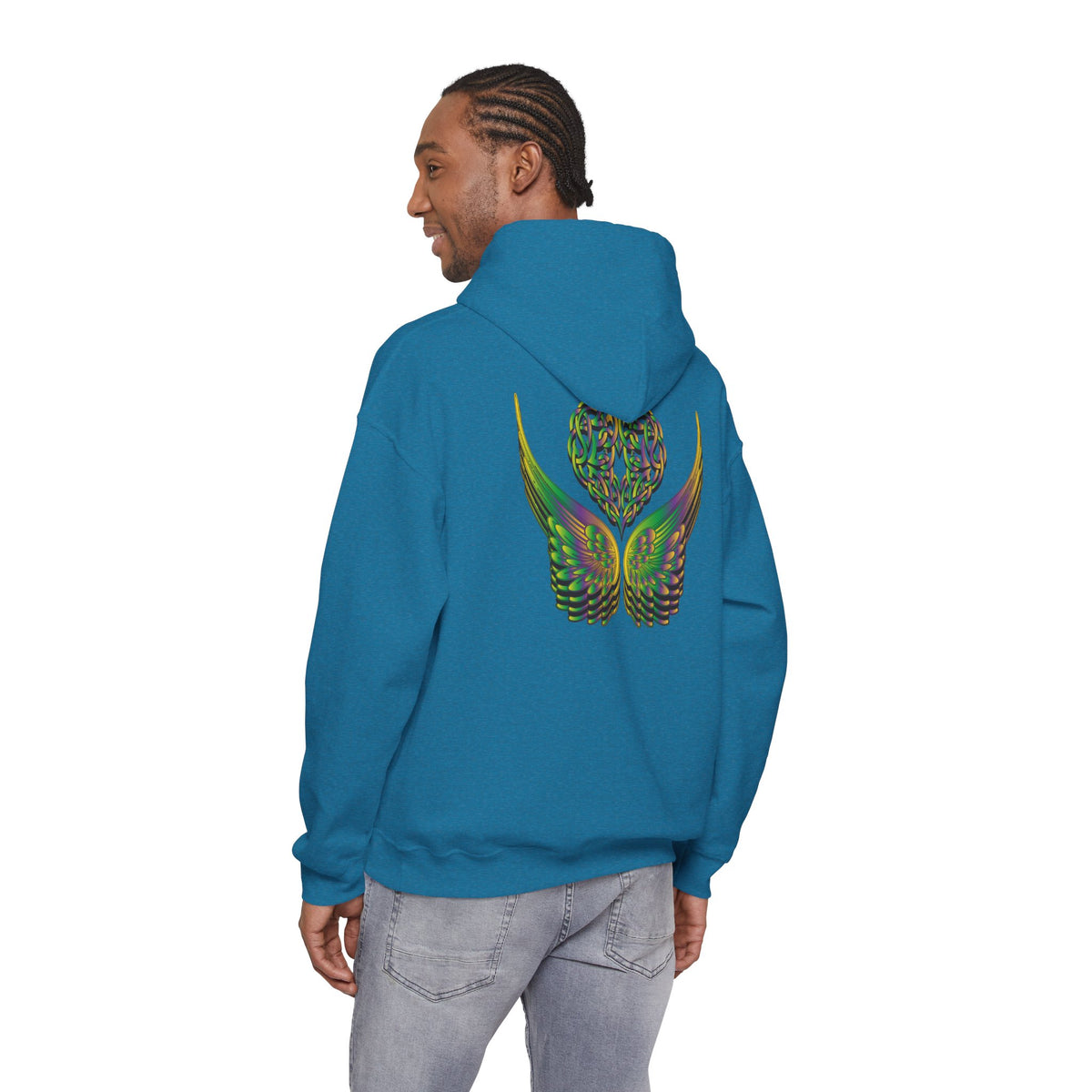 Ethereal Heart and Wings Hoodie - Heavy Blend™