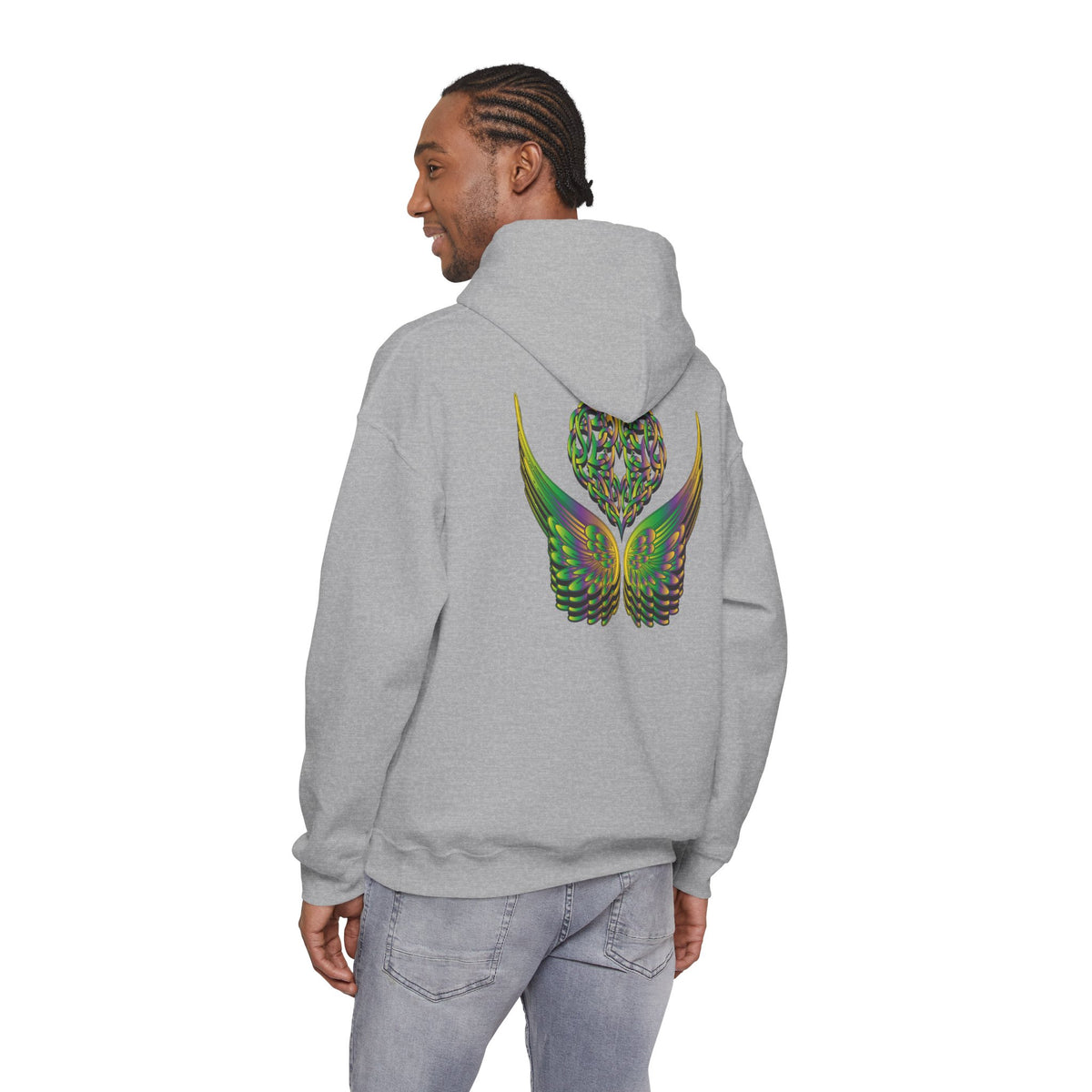 Ethereal Heart and Wings Hoodie - Heavy Blend™