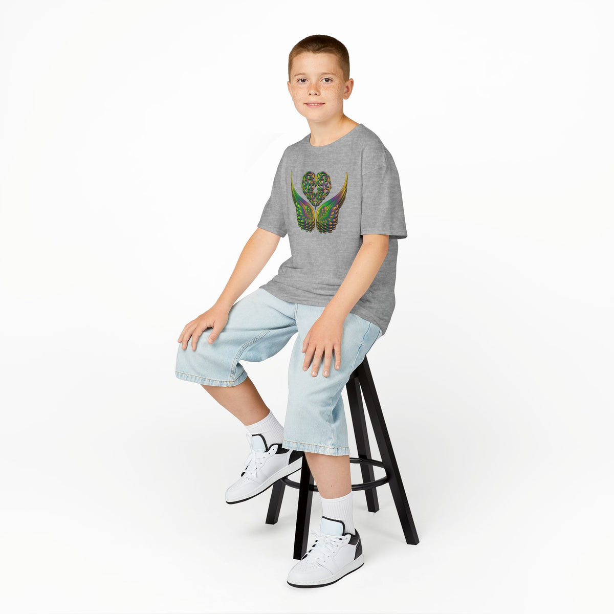 Kids Ethereal Heart and Wings Tee Perfect for Nature Lovers